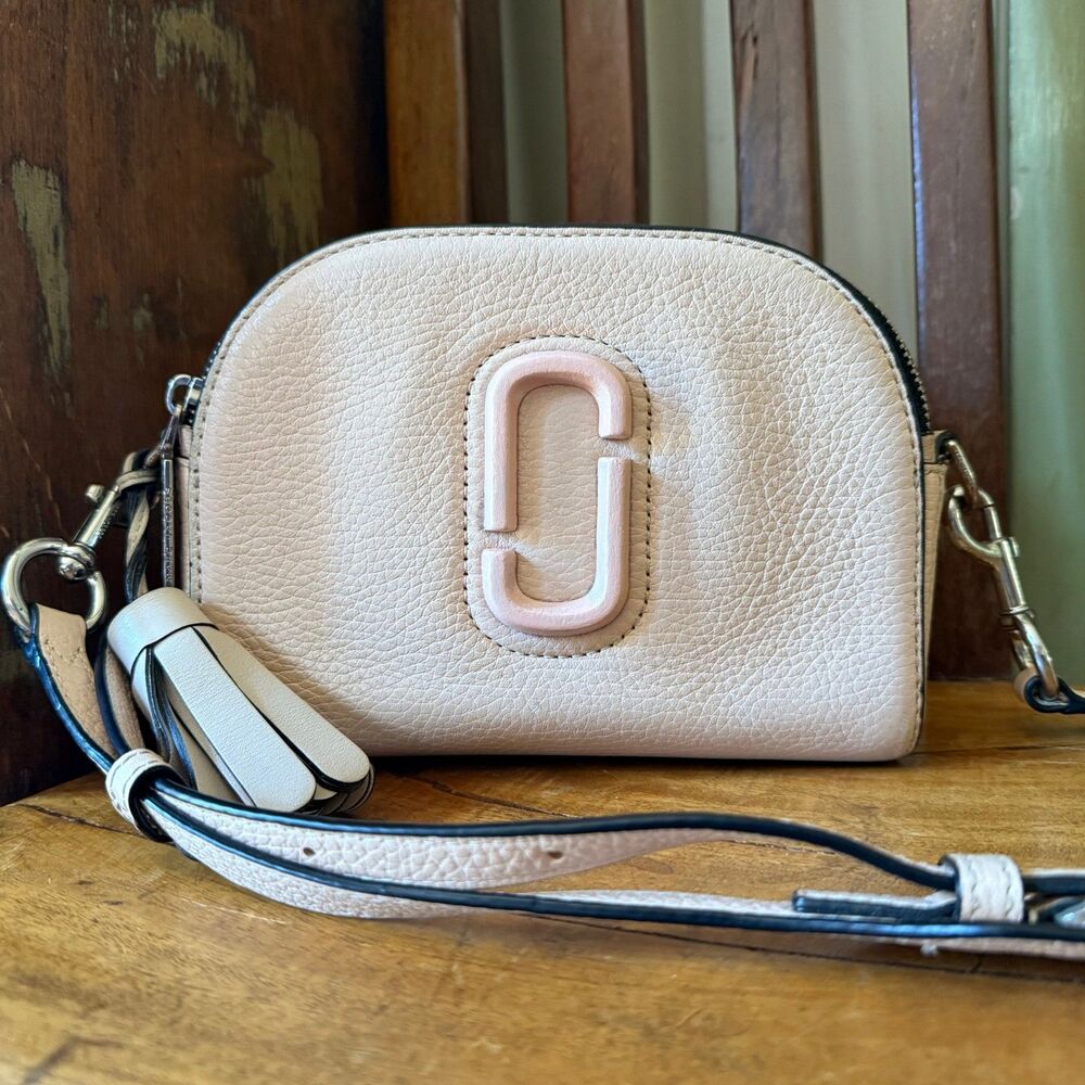 Marc Jacobs Shutter Leather Crossbody Bag Pink